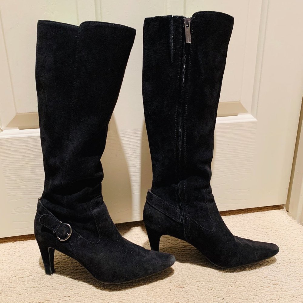 Jet Black Suede Joan & David boots